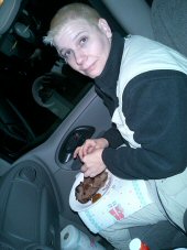 Unser Dinner, zwangslufig im Auto