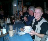 Gemtliches Steak-Dinner in der Dining-Hall