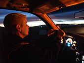 Abendstimmung im Auto
