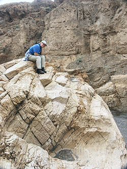 Breitere Stelle des Mosaik-Canyons und unsere U-Turn-Stelle