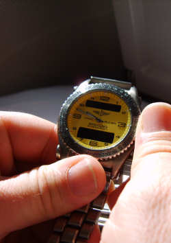 Zurckstellen der Uhr um 9 Stunden