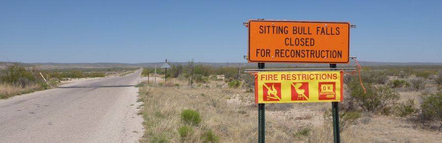 Sitting Bull Falls Closed