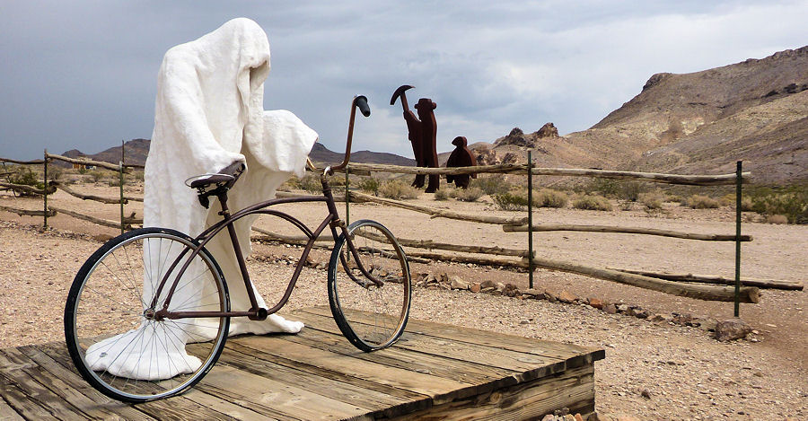 Skulptur Fahrradfahrer