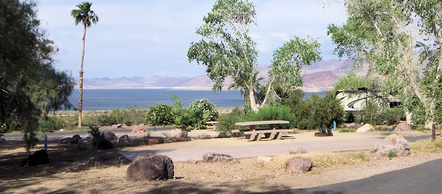 Boulder Beach Campground, Blick auf Lake Mead