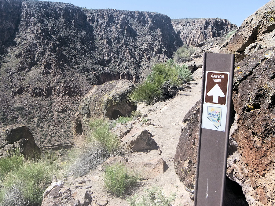 Cathedral Gorge State Park, Kershaw-Ryan, Tag 2, Overlook View Trail, Hinweisschild