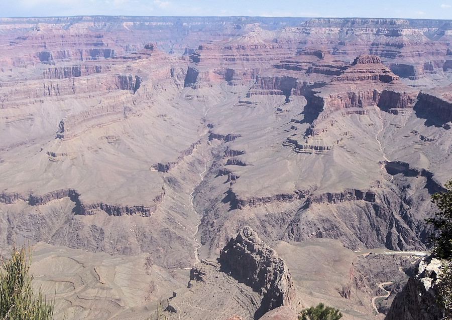 Grand Canyon Westroute, Blick in den Canyon