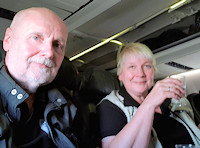 Rckflug, Anita und Hartmuth im City-Hopper