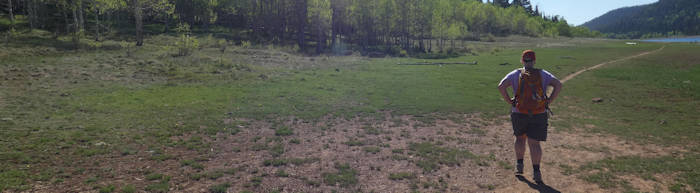 Tag16_Te-AH Campground, Navajo Trail, Anita mit See im Hintergrund
