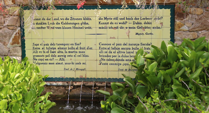 Jardi, botanischer Garten, Goethe Platz