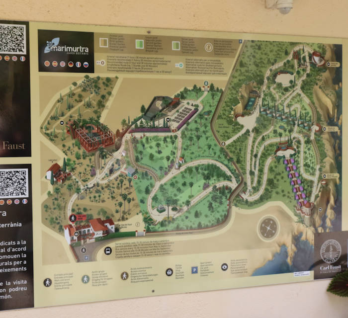 Jardi, botanischer Garten, Map