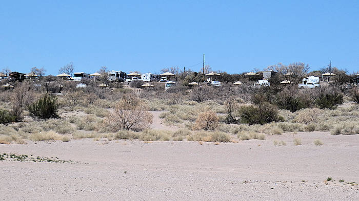 2025-04-06 Elephant Butte _Campsite und fehlendes Wasser