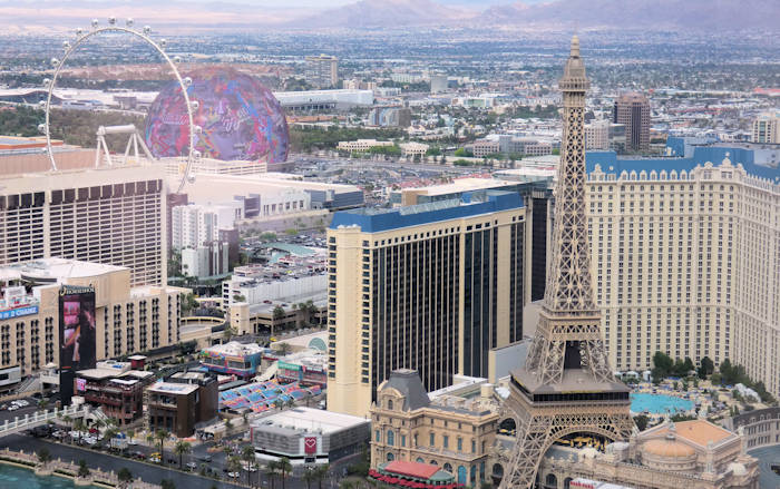 2025-04-14 Las Vegas Vdara Blick aus dem Wohnzimmer