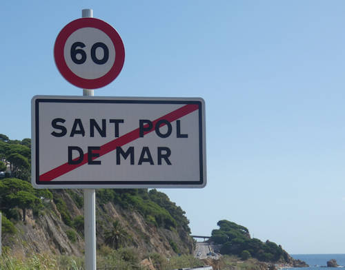 Sant Pol, Ortsausgangsschild