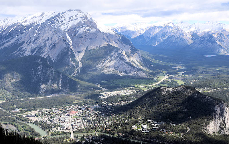Banff, Gondola, Bergstation, Panorama
