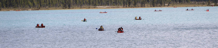 Emerald Lake, Kajaks auf dem See