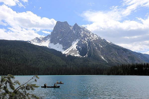 Emerald Lake,Panormama mit Kajaks