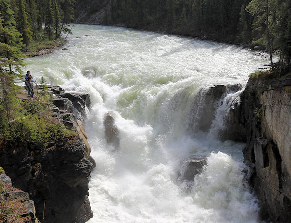 Fahrt Jasper - Banff, Sunwapta Falls