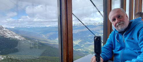 Jasper, Sky Tram, Restaurant, Hartmuth mit Kamera