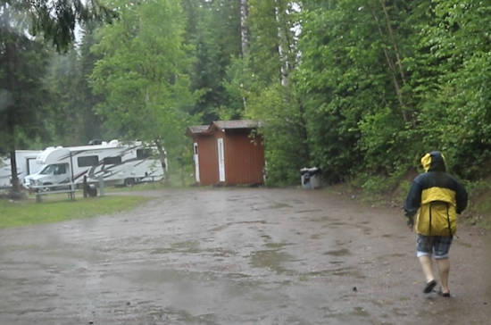 Wells Gray, Anita geht im Regen